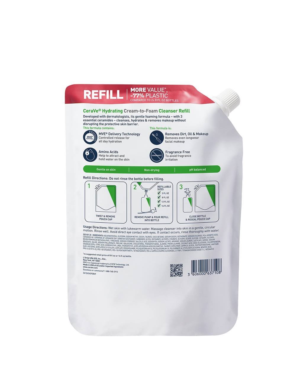Hydrating Cream-to-Foam Cleanser Refill - Image 3