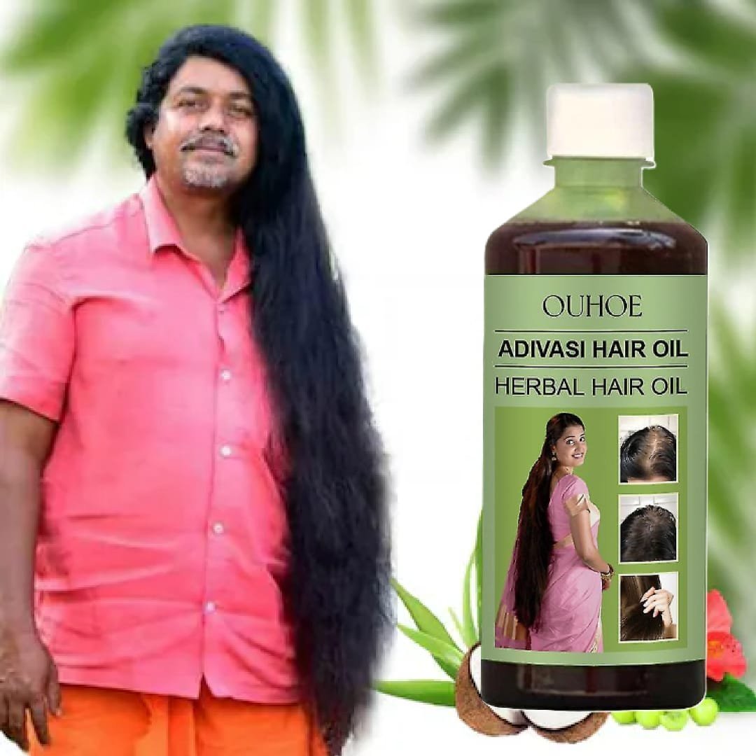 Adivasi Hair Oil OUHOE Herbal hair care for scalp cleansing hair loss prevention, and damage repair