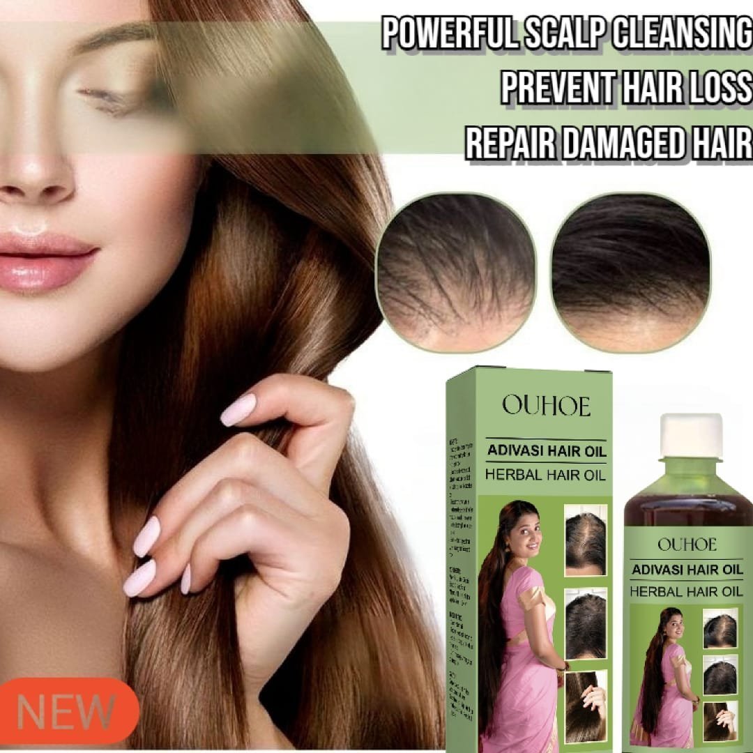 Adivasi Hair Oil OUHOE Herbal hair care for scalp cleansing hair loss prevention, and damage repair - Image 2