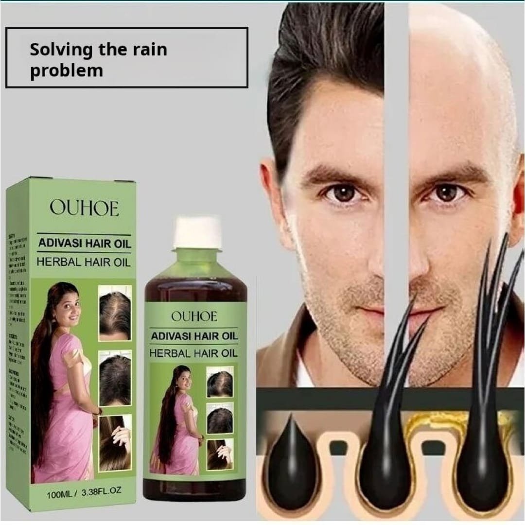 Adivasi Hair Oil OUHOE Herbal hair care for scalp cleansing hair loss prevention, and damage repair - Image 4