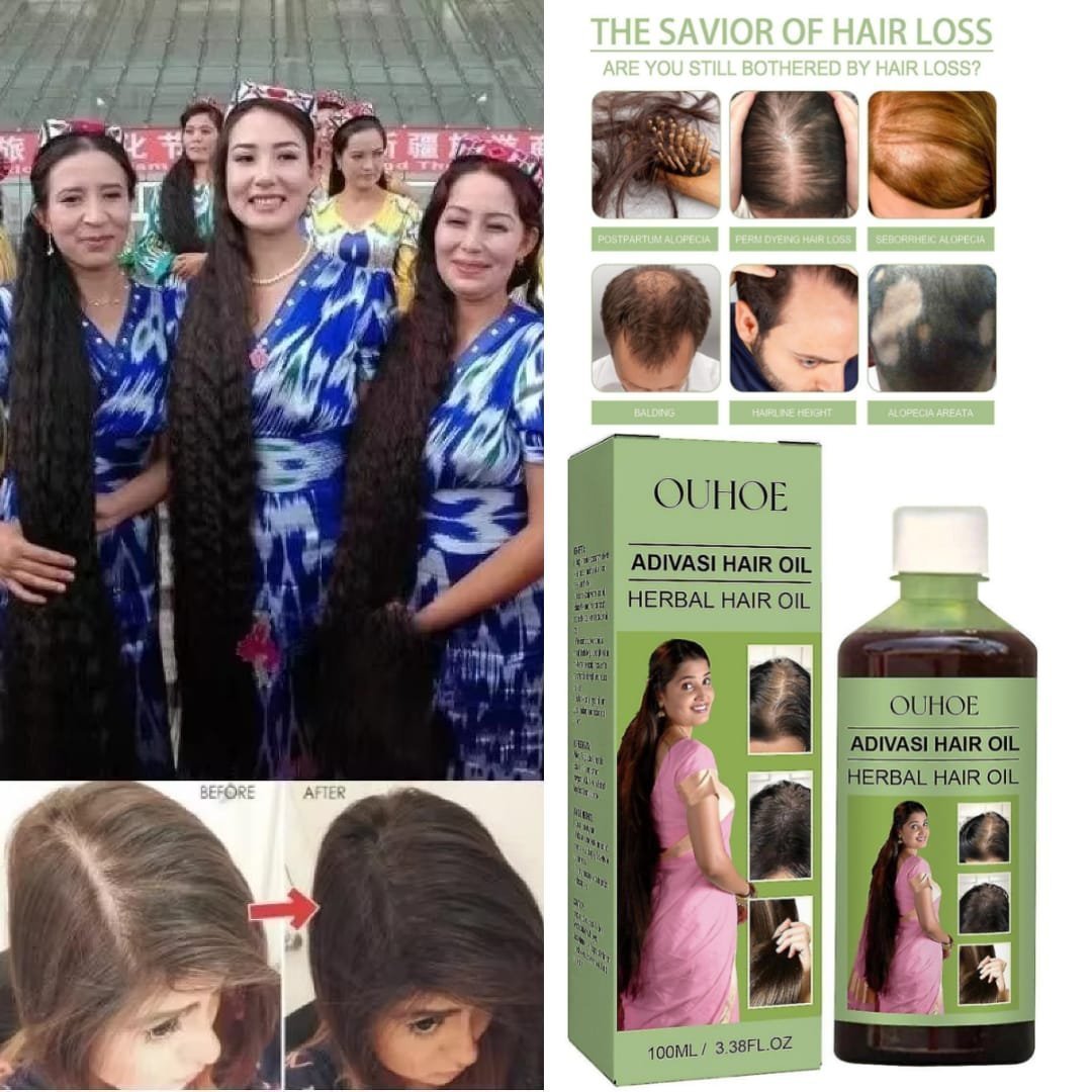 Adivasi Hair Oil OUHOE Herbal hair care for scalp cleansing hair loss prevention, and damage repair - Image 5