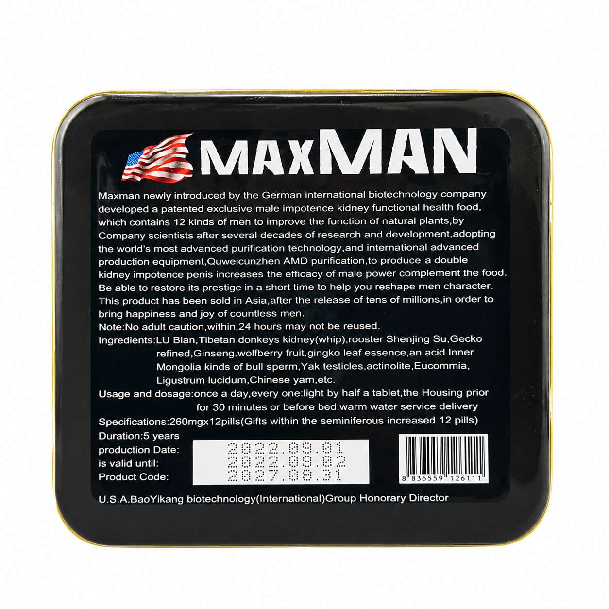 Maxman Ultra Long Men’s Wellness Tablets - Image 2