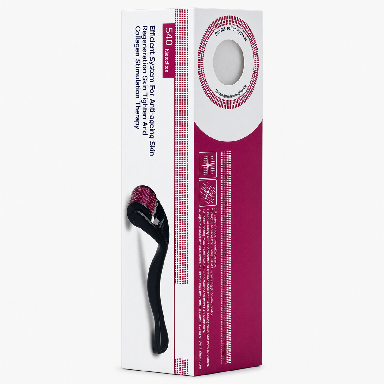 Microneedle Derma Roller Skin Care Tool - 540 Needles - Image 2
